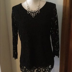NWOT Adrianna Papell Black Cutout top